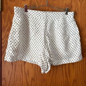 Women’s Kate Spade White Polka Dot High-Waist Shorts